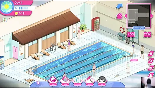 Ep-1 lifeguard holic! NTR Hentai game gameplay! I got a swimming pool and there are many hot girls!