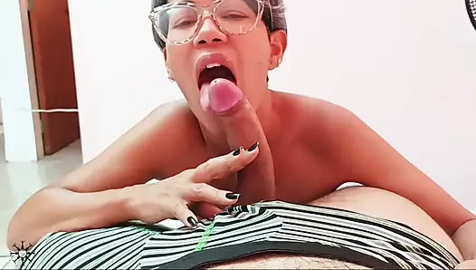 Compilations of oral sex at home when my husband isn't there. Close-up.
