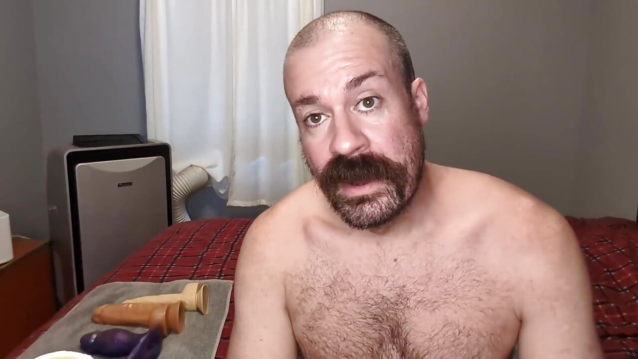 Bear Anal Training with Toys