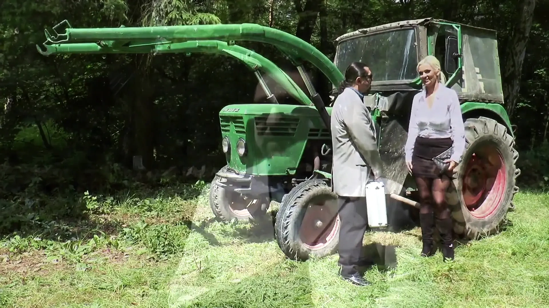 Sexy blonde fucked outdoor in her big ass