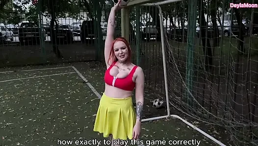 A female soccer player sucked me off in a public place and I came inside her pussy.