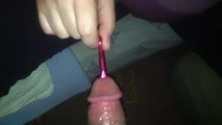 Filling urethra  cock