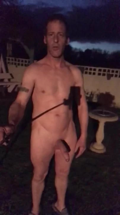 Naked in garden in march 2017