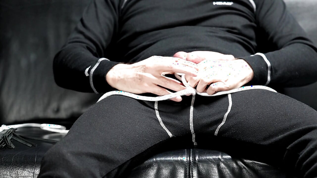 Daddy Plays with His Leather Police Boots on His Mushroomhead Dick