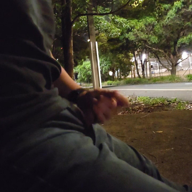 Рискованная сперма на обочине дороги ночью