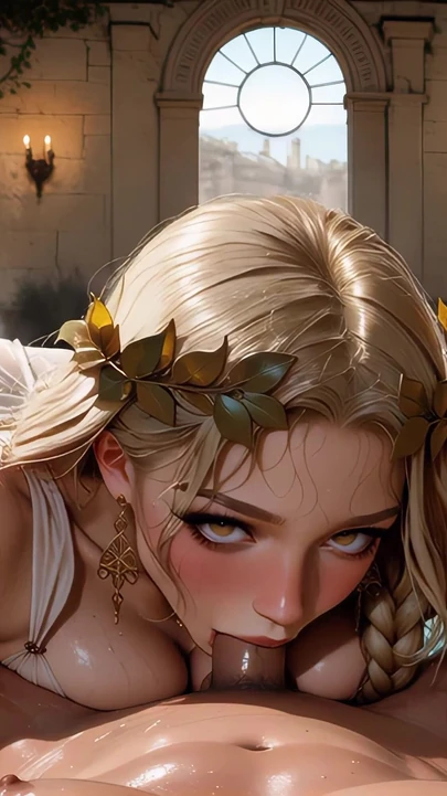 Ninfa dourada dos banhos romanas 4K