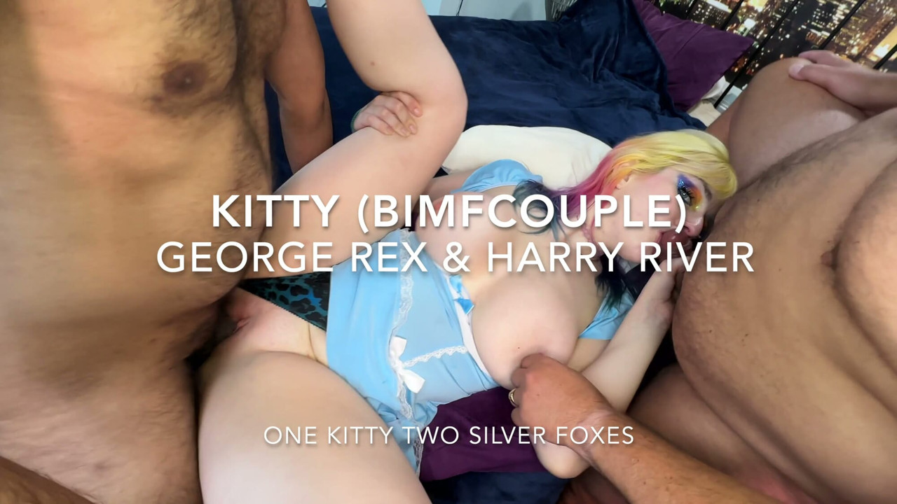 One Kitty, two silver foxes