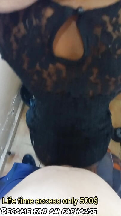 Black Slut Doggystyle and Blowjob White Man in Black Sexy Dress