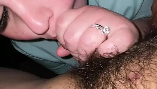 Fat White Chick with Cute Face Gives Blowjob