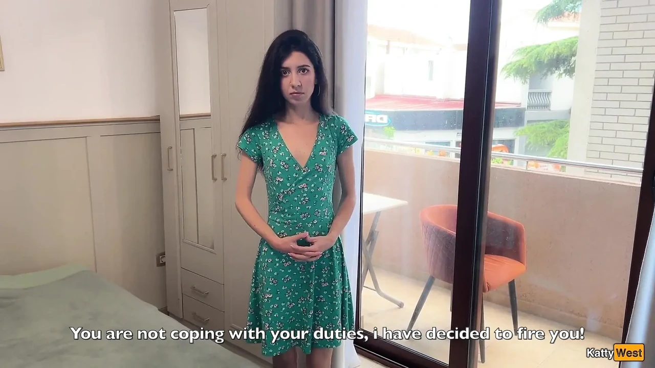 I Fire Babysitter but She Asks Me to Punish Her and I Fuck Her on the Balcony