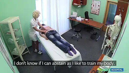 Fake Hospital - Naughty Nurse Uses Her Tongue to Heal Sexy Patient in a Steamy Hospital Room