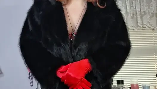 Satin and fur birthday present!