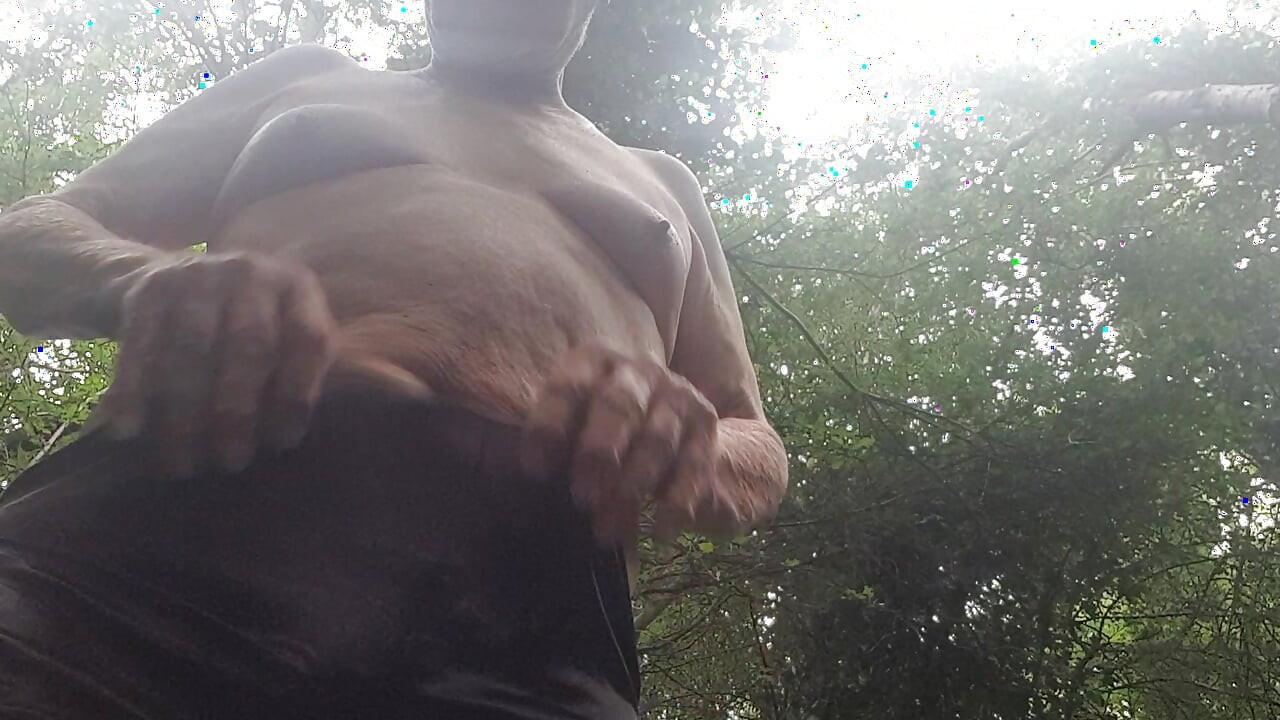 Almost naked in the trees