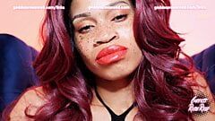 Dewi rosie reed – pemujaan fetish mulut lipstik – bibir ebony