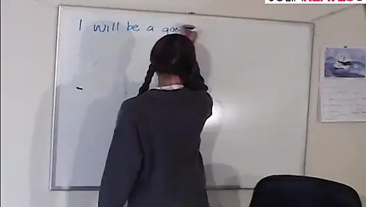 Hot girl moans in excitement as she fingers her tight pussy