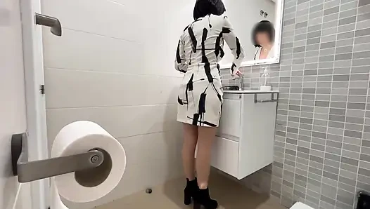 I tell the restaurant waiter that I'll wait for him in the bathroom to fuck him and give him a blowjob until he finishes cumming