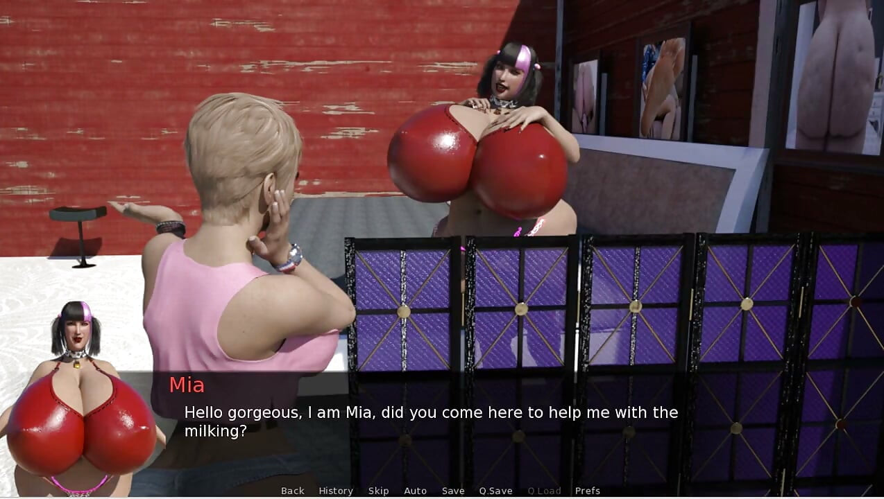 Futa Groves - Gameplay - Roleplay - Big Tits Futa Breeds the Mc and Fill His Stomach