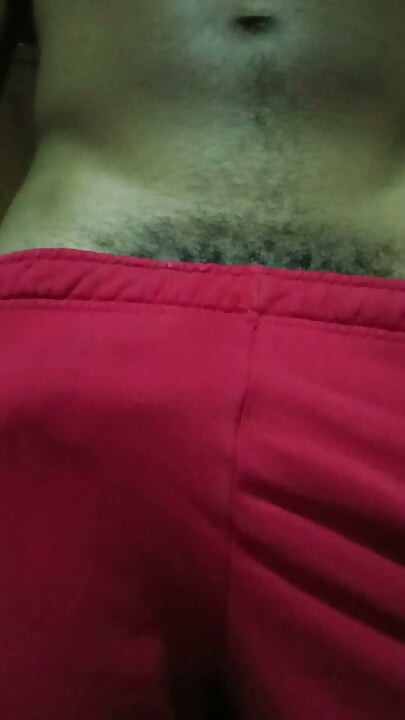 Solo Male Tease Over the Clothes Bulge Play