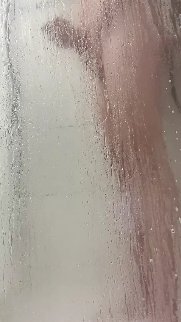 Young man is horny in the shower with extremely hard dick