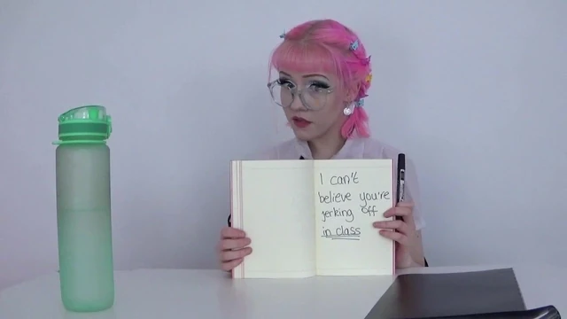 Sneaky classroom blowjob