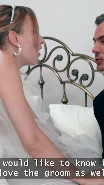 Memorable moment from "BRIDE4K. Sexy threesome with hot Russian bride while her groom is in another room"