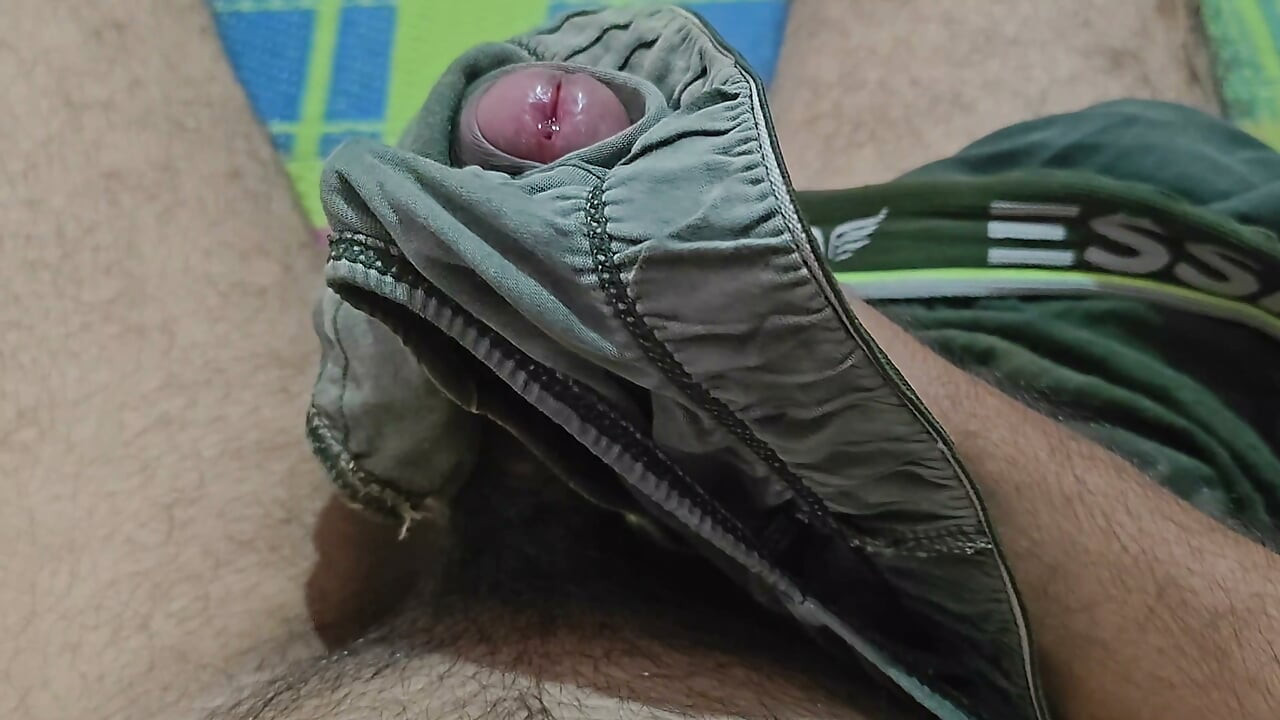 Masturbation- handjob and cum on underwear