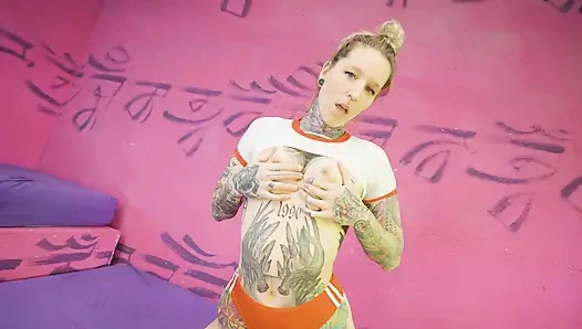 Inked Slut’s Ass Gets Wrecked by Monster Cock Rough Alternative Anal Pounding
