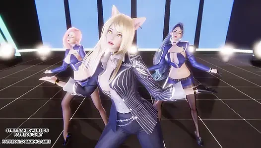 MMD  TWICE - Talk that Talk  Ahri Seraphine Kaisa Sexy Kpop Dance League of Legends Hentai Uncensored 4K 60FPS