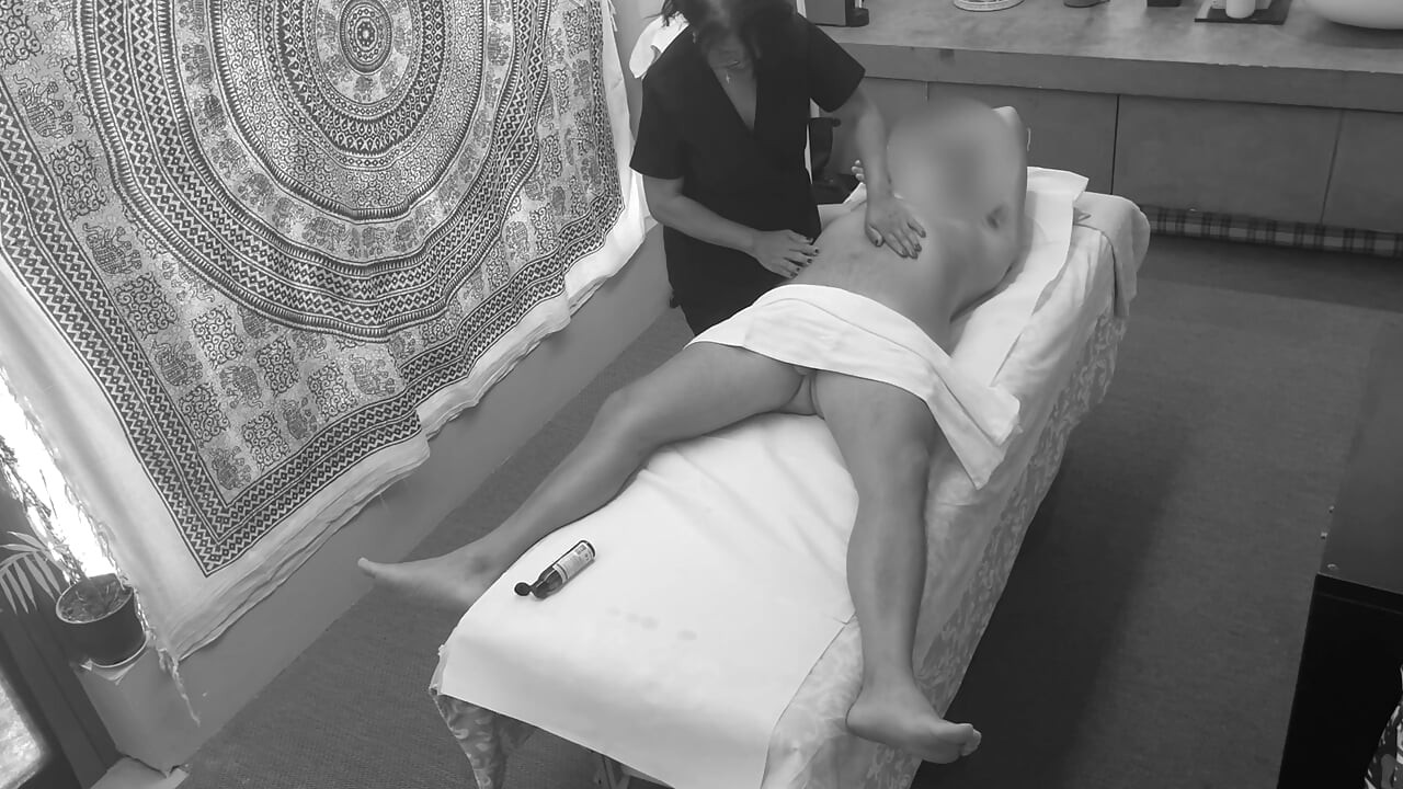 Erotic Massage and Intense Happy Ending Caught on Camera