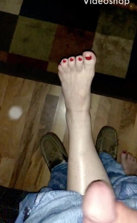 Wife Gets Cum On Her Sexy Feet And Toes