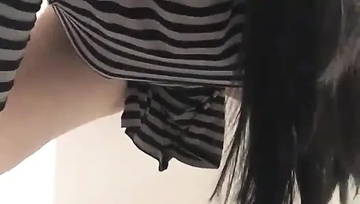 My Stepsister Crystal Masturbates on the Floor at Home When Her Husband Goes to Work