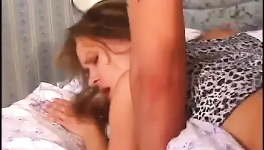 Horny slut enjoys ass to mouth