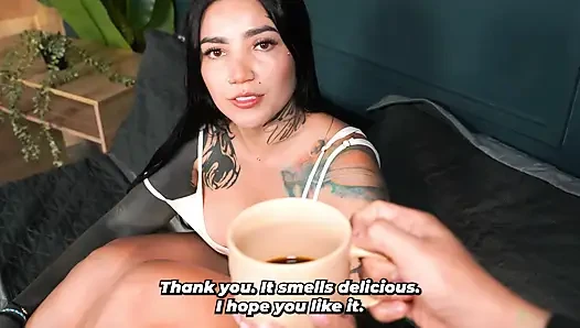 Massage with a Grand Finale - Stepbrother gives his stepsister a massage and ends up fucking her