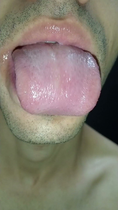 Cum in my mouth, play with your cum, and swallow it, close-up, naughty gay, tongue, sloopy | Clip 1