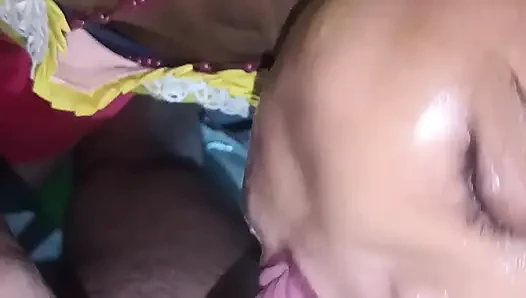 Indian desi girl Mouth fucking Cum in mouth deep throat face fuckin cum on face
