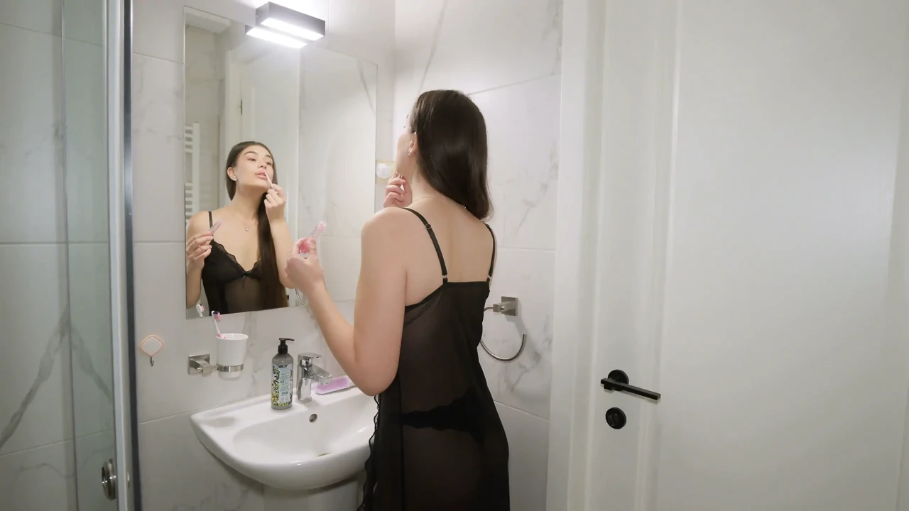 Passionate Morning Fucking with a Slobbery Blowjob and a Cum in Mouth Finish. This Brunette Loves a Big Cock.