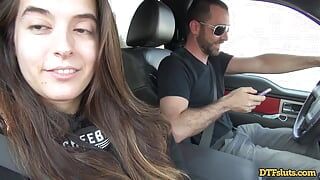 DTFSluts - Had sex in the car  with  Abbie Maley and James Deen