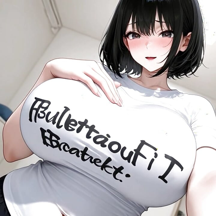 Svart hår kort skönhet enorma tuttar frestelse