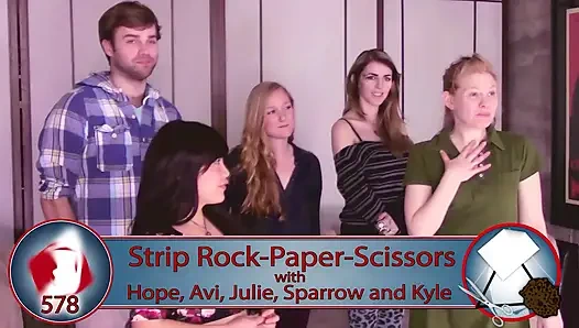 New girls join a wild Strip Rock Paper Scissors game