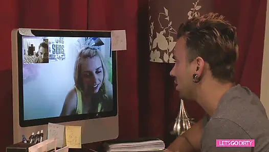 Retro blonde teen fuck