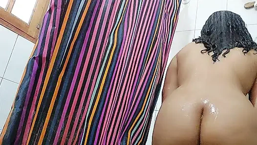 My chubby Mexican mother-in-law lets me record her while she showers