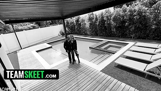 Kameras fangen Millie morgans wilden zufälligen anschluss mit donnie rock