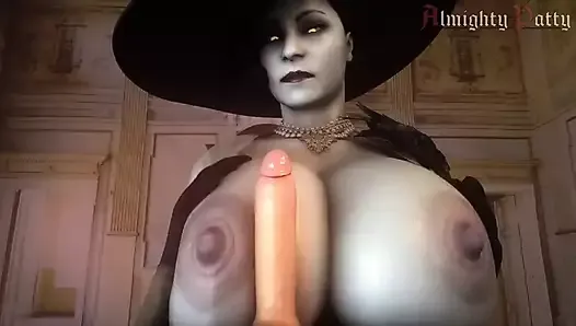 Mommy Dimitrescu Has Tits So Big They Can Be Creampied