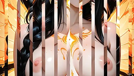 Lustrender: Tanzanyalı göksel futa çiçek perisi tanrıça - ai video