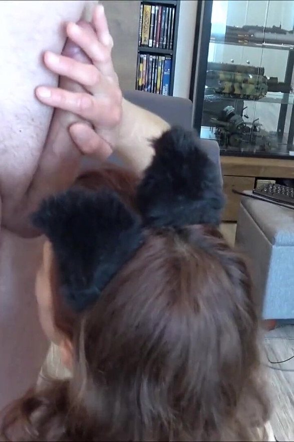 Slave Inseminated Cum in Leather Harness