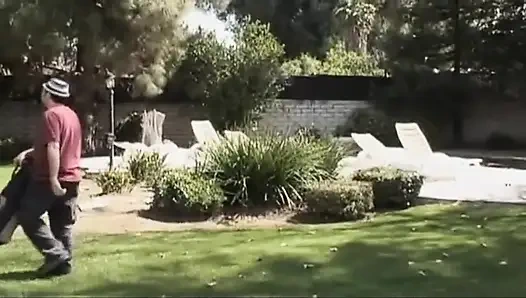 A big hard black dildo for a slut outdoor