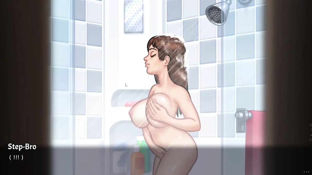 电脑游戏热辣熟女打手枪和淋浴