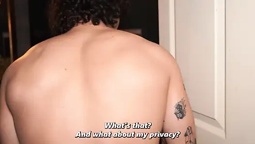 Busty brunette gets wet because her stepson likes to play pranks - it ends in great sex