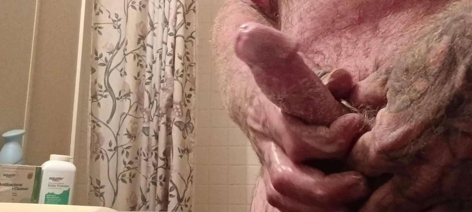 Daddy edging my hard cock for a naughty baby girl