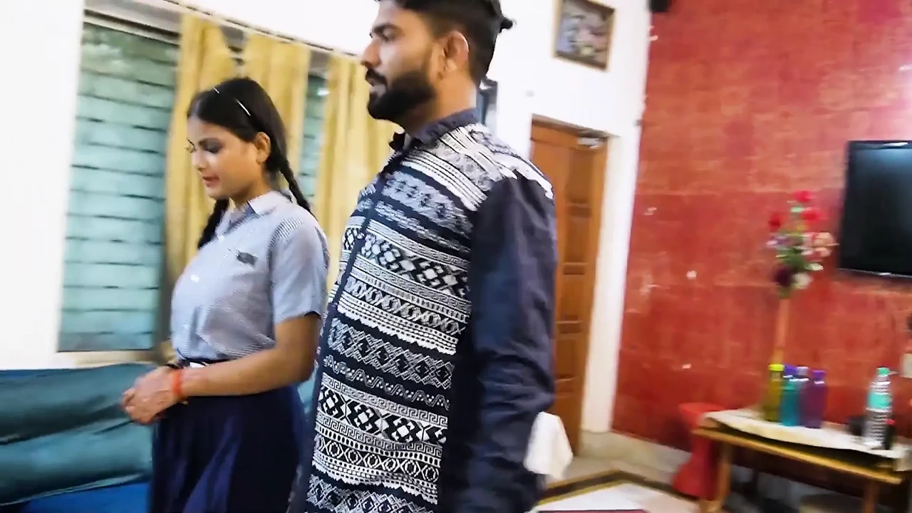 A Tution Teacher & Step Brother Fucked His Sexy Student, Hardcore Threesome Sex